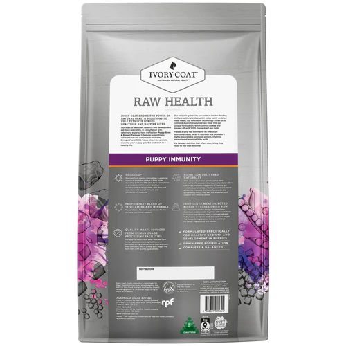 Ivory Coat DOG 狗糧+生羊肺凍乾 Raw Health Chicken + Freeze Dried Raw Lamb 免疫力增強雞肉 幼犬配方 Puppy Immunity Puppy 10kg (訂貨需時3-5天) (ICS-261276)